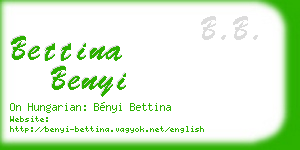 bettina benyi business card