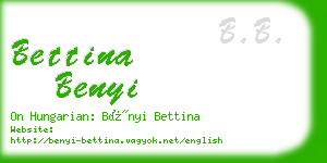 bettina benyi business card